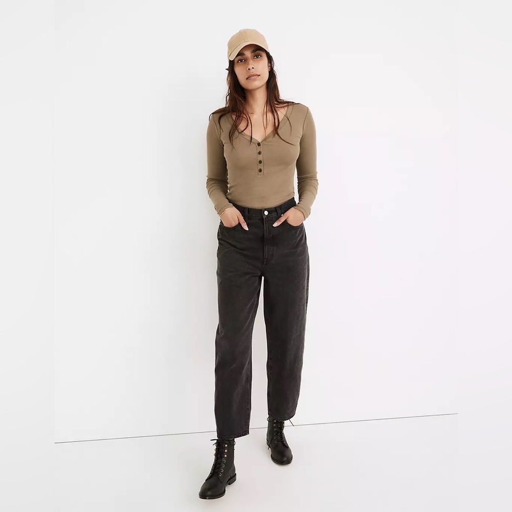 SOLD Madewell Balloon jeans - black Noll wash